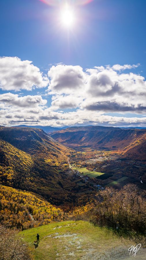 Autumn valley seen from the summit